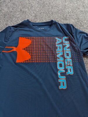 Under Armour T Shirt Junior Boys XL HeatGear Crossfade | eBay