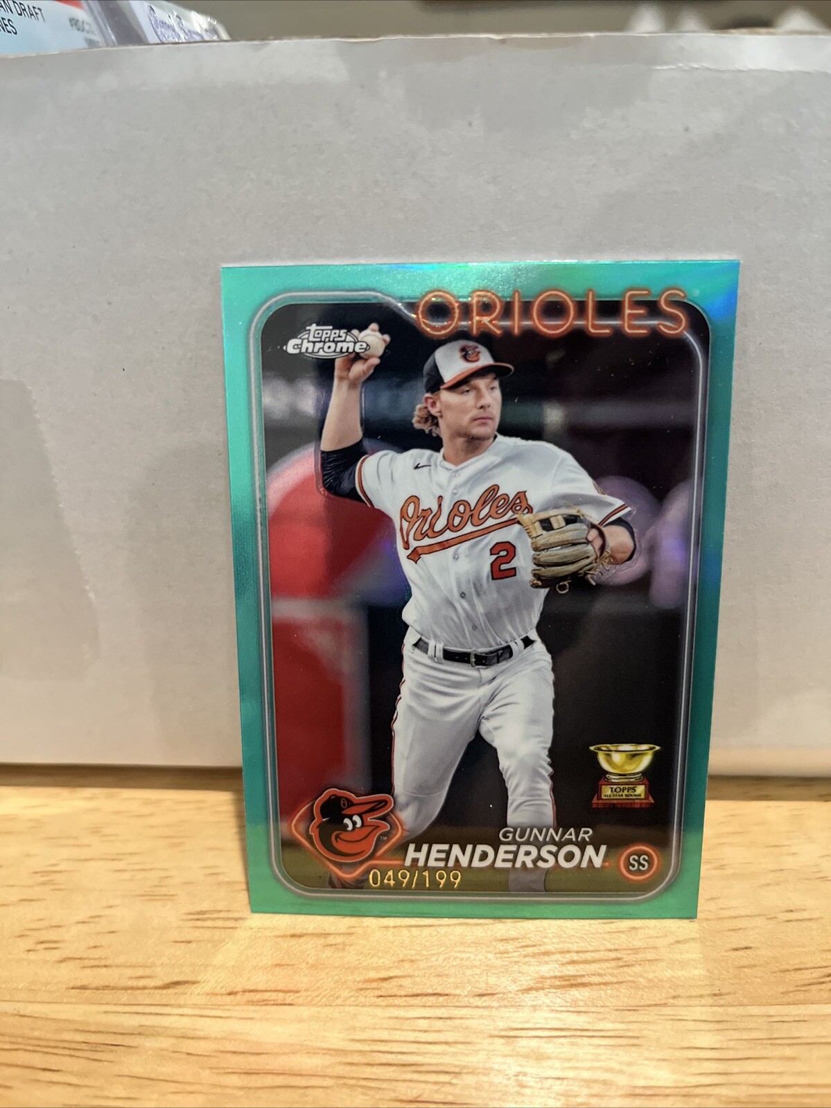 2024 Topps Chrome - Gunnar Henderson #36 Refractor Aqua /199