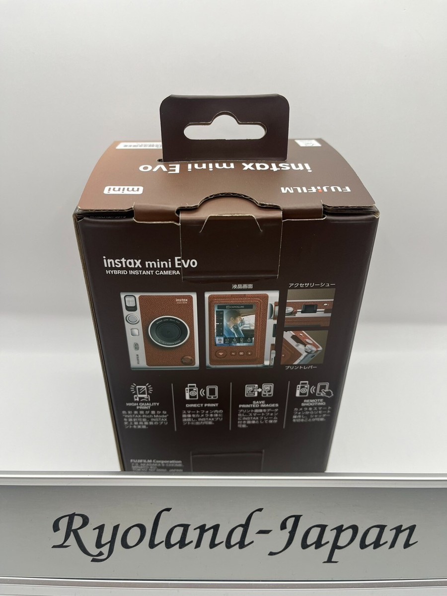 Fujifilm Instax Mini EVO Hybrid Instant Film Camera - Brown from