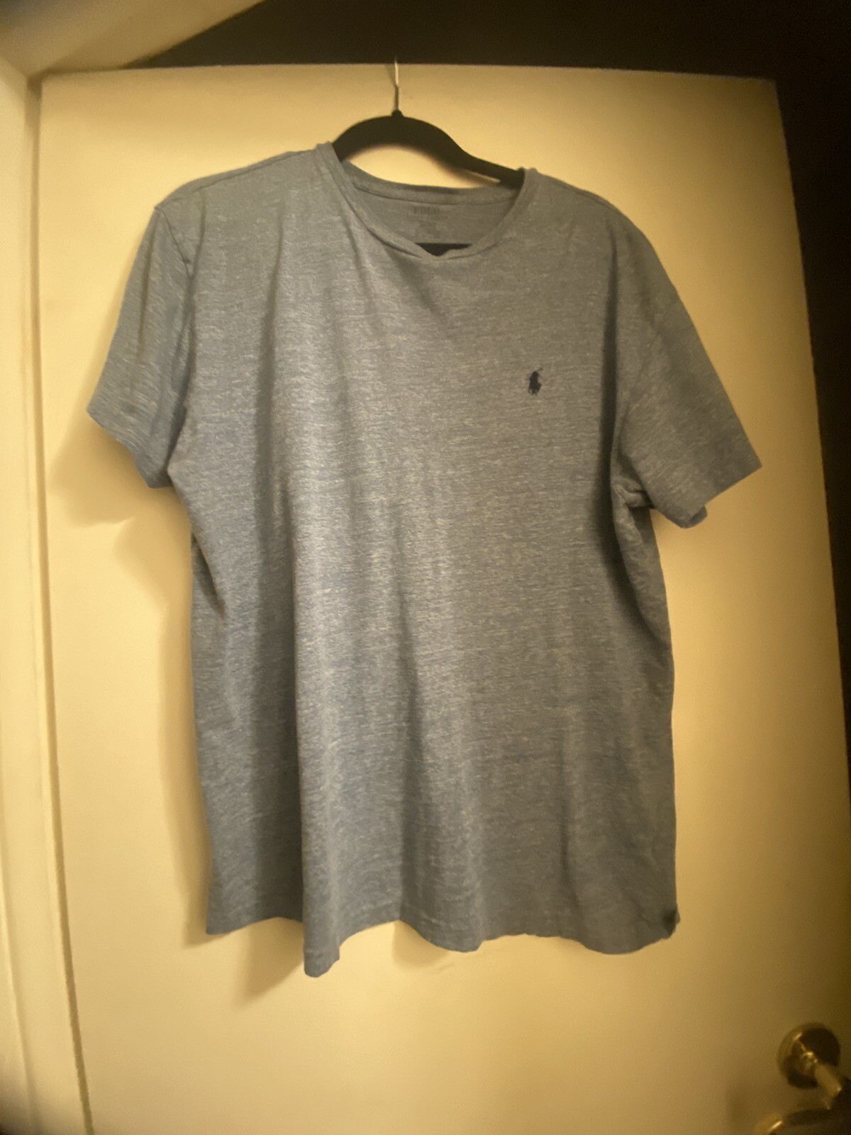PONY Polo Ralph Lauren T shirt uomo vestibilità classica scollo a V taglia M blu erica