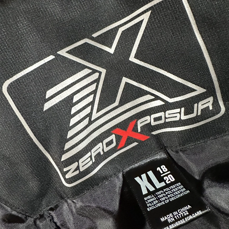 ZeroXposur Youth Hoodie Jacket Size XL 18-20 Double Zipper Black Red - Image 3 of 4