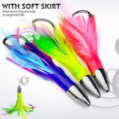 F��r Thunfisch Mahi Offshore Angeln mit 5 9inch Rigged Trolling Rock K?der