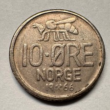 1966 Norway 10 Ore - Beautiful Coin - #A-055-B