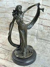Art Deco Hot Cast Sexy Temptress Bronze Sculpture Home/ Office Decor Sale