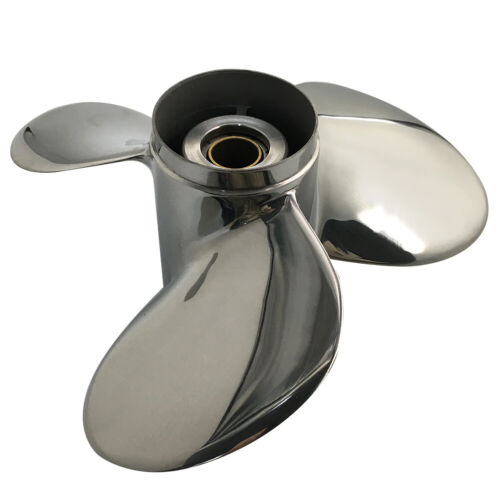 10-1/2"x13" Stainless Steel Outboard Prop for Mercury 25-70HP,13 Spline Tooth,RH - Picture 4 of 7