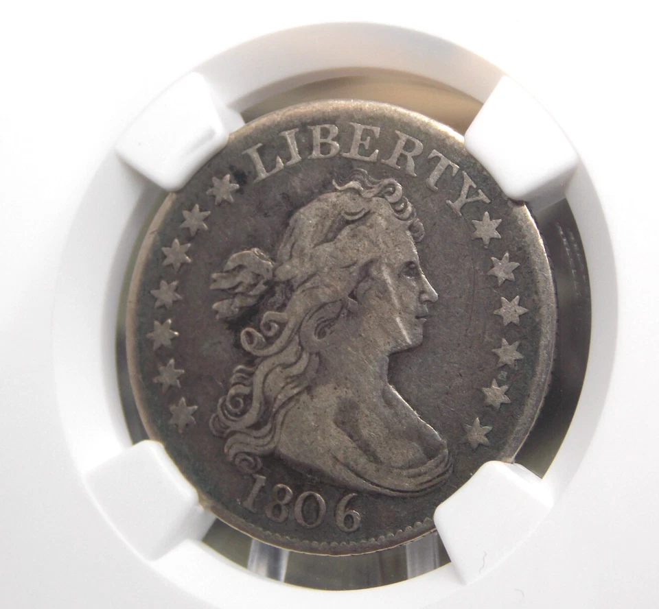 1806 Draped BUST Silver Quarter 25c NGC VF Detail #001 Very Fine ECC&C, Inc. - Image 3 of 4
