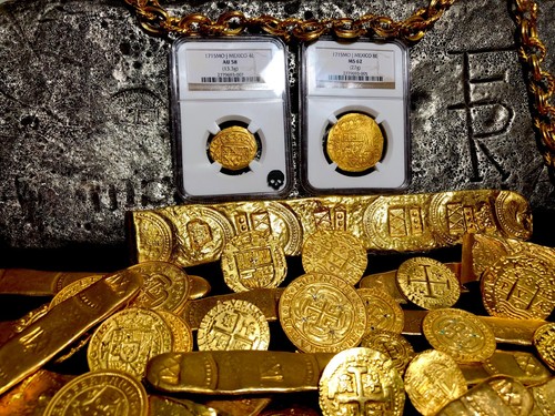 MEXICO 1715 DATED 4 ESCUDOS NGC 58 “1715 FLEET” PIRATE GOLD TREASURE COB COIN - Picture 19 of 23