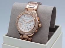New Authentic Michael Kors Camille Rose Gold Chronograph Women's MK6995 Watch