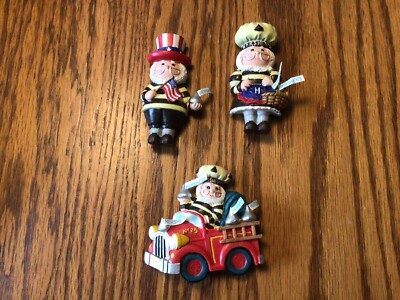 Hershey 's Chocolate World Collectible Elf Magnets -4th of July -2005 HFC-three