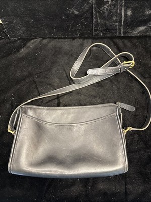 Authentic Vintage Coach Taylor Black Leather Shoulder Bag  #9944