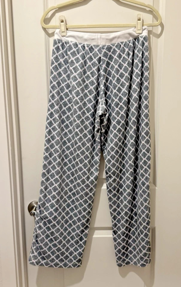 Nautica Women’s Small Gray White Pink Cozy Pajama Pants Pockets Super Soft - Image 4 of 4