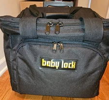 Baby Lock Serger Sewing Machine Large Black Rolling Trolley Travel Case