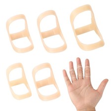 Oval Finger Splints, 5PCS Trigger Splint for Size 6,7,8,9,10, red