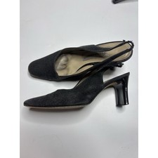 Etienne Aigner Womens Gray Slingback Pumps Patent Heel Made Spain 8M Classy VTG