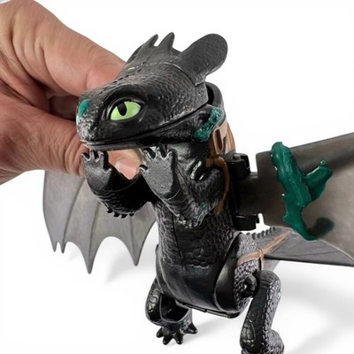 2014 DWA How to Train Your Dragon Toothless Figure Lunge Attack Snaps Jaws Lunge
