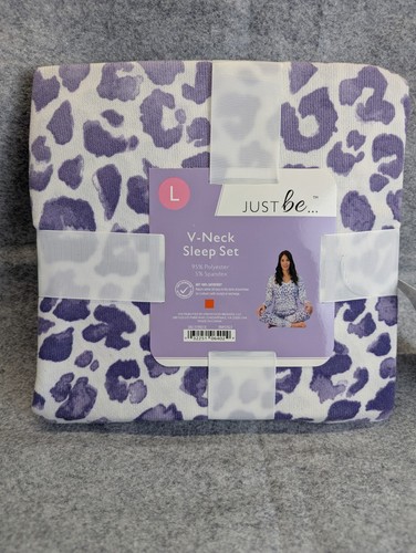 Pajamas Large, 2 Piece V-neck Set. Long Sleeve, Cuff Pants, Elastic Waist