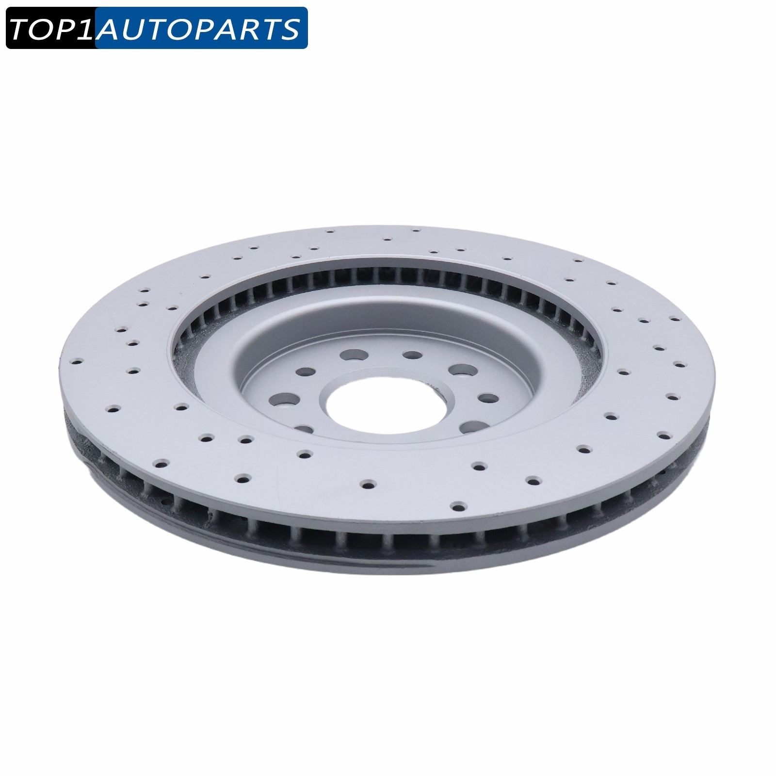 2x Rear Floating Drilled Vented Rotor For Maserati Ghibli Quattroporte 2017-21