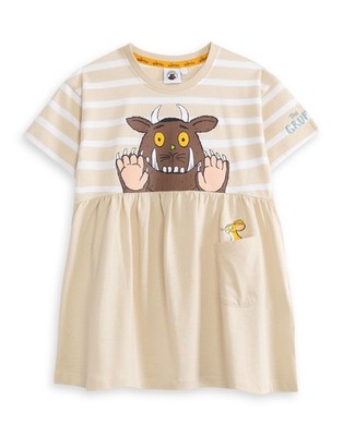 Gruffalo & Friends Beige Character Stripe Kleid Mädchen