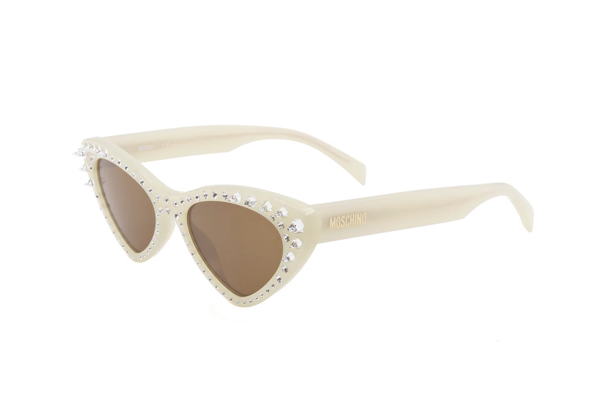 Moschino White and Gold Cat-Eye Sunglasses Cat-eye sunglasses | Moschino main image 2