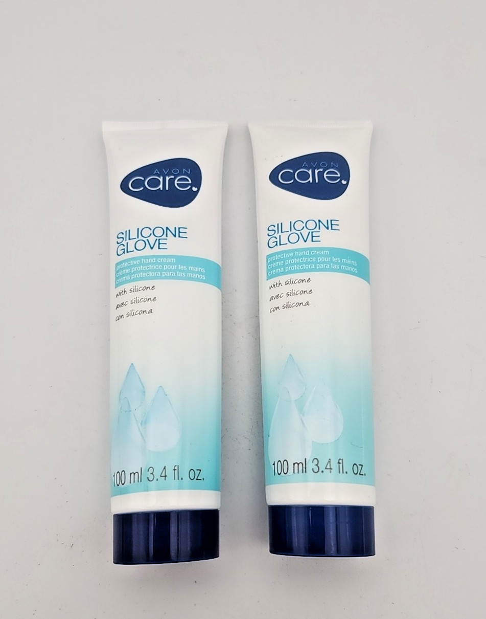 AVON CARE SILICONE GLOVE PROTECTIVE HAND CREAM-3.4 FL OZ ea-Lot of 2