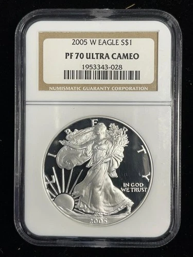 2005-W American Silver Eagle $1 NGC PF 70 ULTRA CAMEO- No Spots or Scratches A++