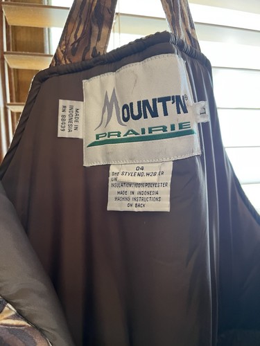 Mount’n Prairie Insulated Hunting Bibs – Mossy Oak Shadow Grass, Size L - Picture 3 of 9