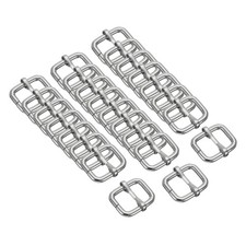 25Pack Slide Buckle 1/2" Tri-Glide Slides Adjuster Strap Slider, Silver