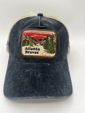Atlanta Braves New Era 9Twenty Corduroy Vintage Landscape Snapback Hat NWT