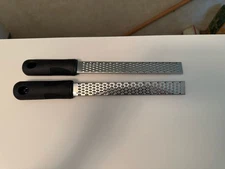 2 Lemon Zester Stainless Steel Kitchen Cheese Grater Black Handles
