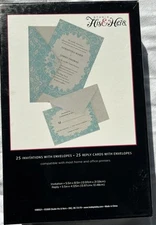 Wedding Invitations Studio His & Hers Aqua Cards & Reply Cards & Env