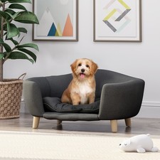 Pet Dog Bed Luxury Small 11 -25 lbs Dog Warm Sleeping Space With Wood Legs Sofa