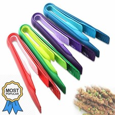 3PCS/Set Non-slip Salad Tongs BBQ Kitchen Cooking Food Serving Utensil Tongs UK