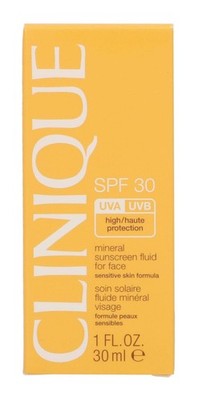 Clinique, Sunscreen Mineral Fluid For Face SPF30, Sensitive Skin, 1oz/30ml