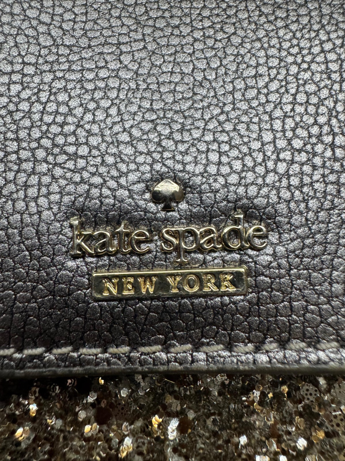 Kate Spade North South Crossbody Bag WIRU0981 Laurel Way Glitter Gunmetal 4 x 7 thumbnail 5