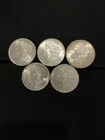 5 Morgan Silver Dollars  1881-O, 1898, 1900, 1883-O, 1903