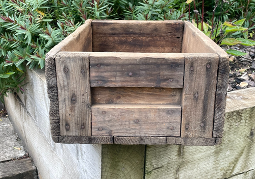 Vintage Garden Wooden Box Flower Basket Plant Carry Tool Storage - Picture 5 of 7