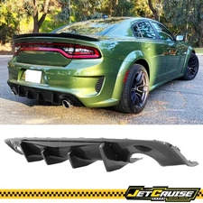 Fits 20-23 Dodge Charger Widebody V2 Carbon Fiber Print Rear Lip Diffuser 2PCS
