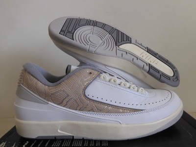 Nike Air Jordan 2 Retro Low Python White-Cement Grey-Brown Sz 13 [DV9956-100]