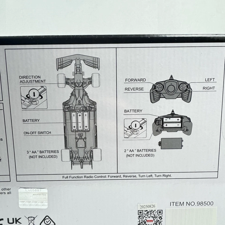 Mercedes AMG 1:18 RC F1 W11 EQ Remote Control Car Electric Sport Racing Toy RC - Image 4 of 4