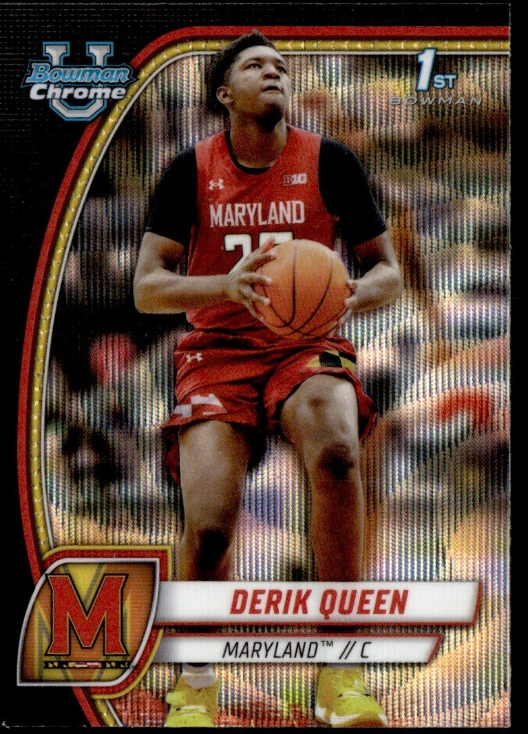 2024-25 Bowman University Chrome 1st Black Wave Derik Queen #19 A