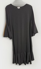 LuLaRoe Women’s Black Ruffle Hem Dress Size Large L Bell Sleeve Midi Flowy Boho