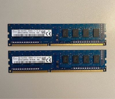 8GB DDR3L RAM 1600MHz SK Hynix PC3L-12800U UDIMM 2x4GB Desktop Arbeitsspeicher