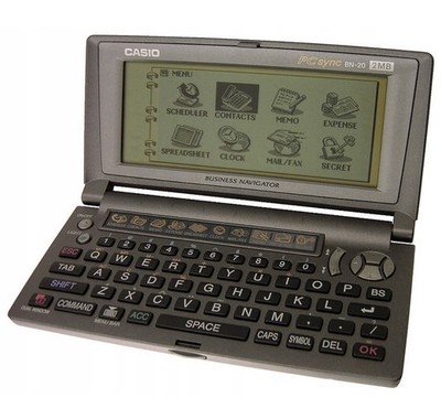 Casio Business Navigator BN-20 PC Sync 2MB PDA Taschenrechner Vintage