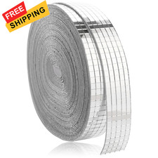 Disco Ball Mirror Tiles Self Adhesive Tapes Stickers Small Silver