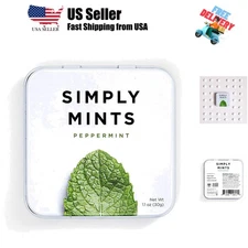 SIMPLY Mints | Peppermint Breath Mints | Pack of One 30 Pieces Total | Breath...