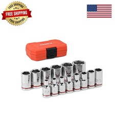 14-piece 14 Inch Drive Chrome Vanadium Metric Socket Set 4mm-15mm 14-piece 14 Inch Drive Chrome Vanadium Metric Socket Set 4mm-15mm