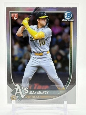 2025 Bowman Chrome MAX MUNCY Rookie RED RC Refractor parallel #90 Athletics