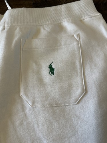 Polo Ralph Lauren Fleece Spellout Logo Sweat Shorts White Men’s Sz XXL NWT - Picture 6 of 6