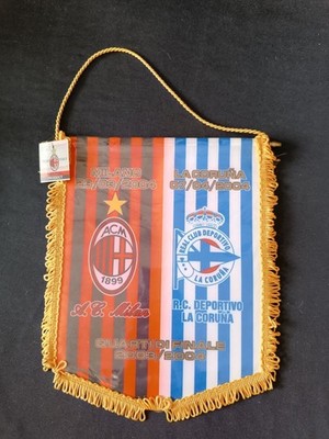Bandiera Milan 27x21 Cm - Gagliardetto Calcio - Neuf - AC Milan