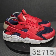 Nike Air Huarache Shoes Mens Size 9 Red Navy 318429-611 Running Retro Sneakers